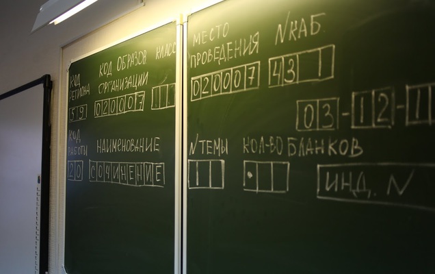 Российские школьники сдают ЕГЭ по русскому языку