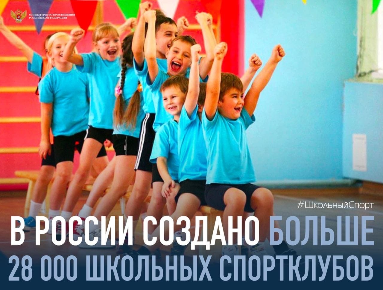 В России создано больше 28000 школьных спортклубов